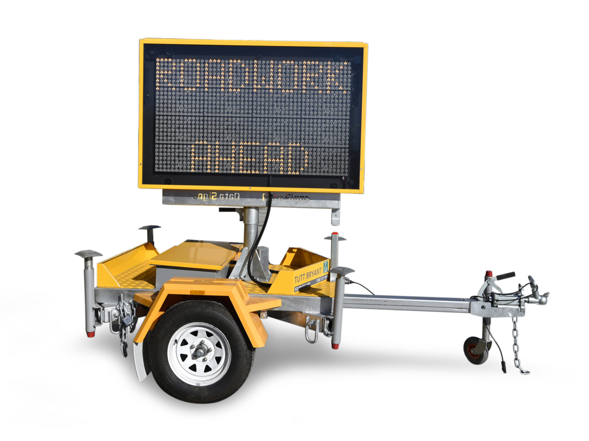 Tutt Bryant Hire traffic management message boards for hire.